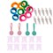 Dielianyi 14 Pcs Fabric Huggers Cross Stitch Silicone Thread Spool Holders Embroidery Sewing Cotton Reel Tidy Clips Embroidery Clips with Magnetic Fabric Clips